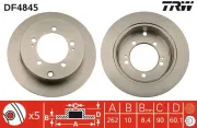 Bremsscheibe Hinterachse TRW DF4845