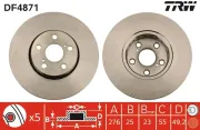Bremsscheibe TRW DF4871