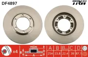Bremsscheibe Vorderachse TRW DF4897