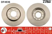 Bremsscheibe Vorderachse TRW DF4936