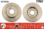 Bremsscheibe Hinterachse TRW DF4938