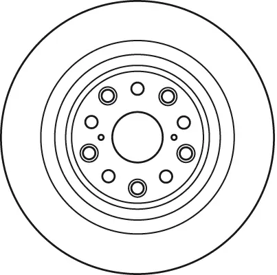 Bremsscheibe Hinterachse links TRW DF6038S Bild Bremsscheibe Hinterachse links TRW DF6038S