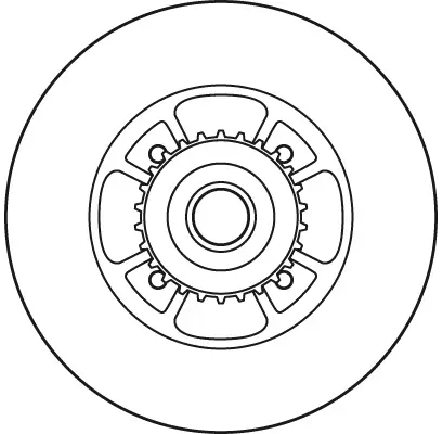 Bremsscheibe Hinterachse TRW DF6045BS Bild Bremsscheibe Hinterachse TRW DF6045BS