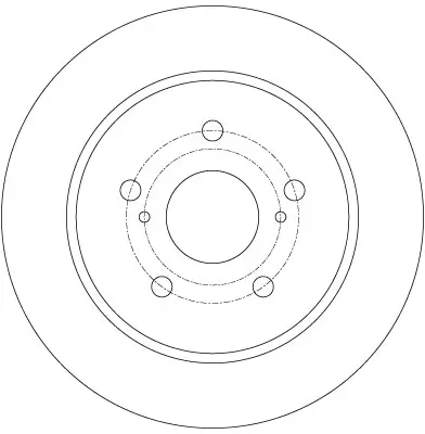 Bremsscheibe Hinterachse TRW DF6173 Bild Bremsscheibe Hinterachse TRW DF6173
