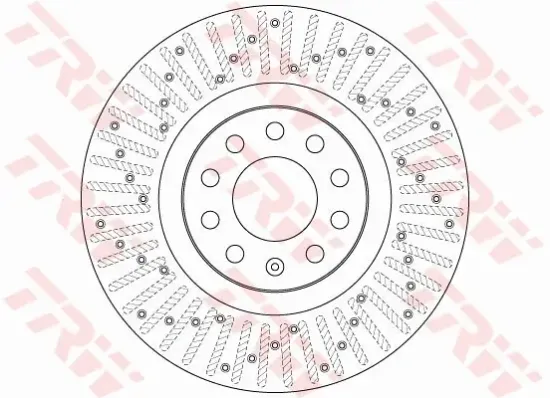 Bremsscheibe Vorderachse TRW DF6189S Bild Bremsscheibe Vorderachse TRW DF6189S