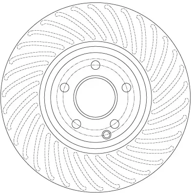 Bremsscheibe Vorderachse TRW DF6195S Bild Bremsscheibe Vorderachse TRW DF6195S
