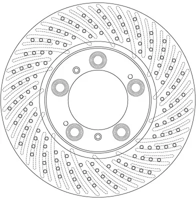 Bremsscheibe Vorderachse rechts TRW DF6213S Bild Bremsscheibe Vorderachse rechts TRW DF6213S