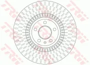 Bremsscheibe Vorderachse TRW DF6216