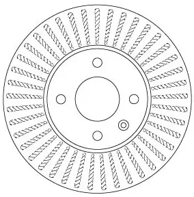Bremsscheibe Vorderachse TRW DF6254 Bild Bremsscheibe Vorderachse TRW DF6254
