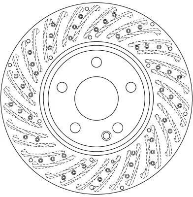 Bremsscheibe Vorderachse TRW DF6262S Bild Bremsscheibe Vorderachse TRW DF6262S