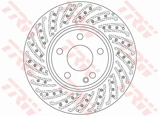 Bremsscheibe Vorderachse TRW DF6262S Bild Bremsscheibe Vorderachse TRW DF6262S