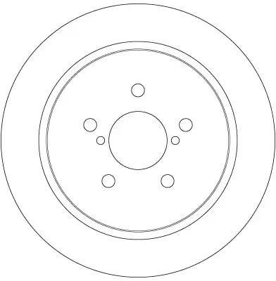 Bremsscheibe Hinterachse TRW DF6290 Bild Bremsscheibe Hinterachse TRW DF6290