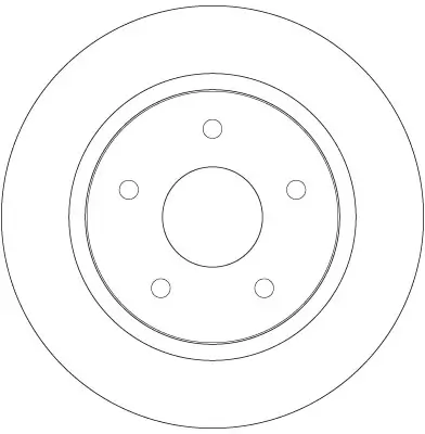 Bremsscheibe Hinterachse TRW DF6325 Bild Bremsscheibe Hinterachse TRW DF6325