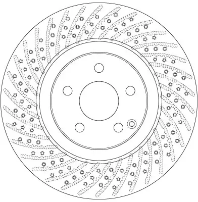 Bremsscheibe Vorderachse TRW DF6433S Bild Bremsscheibe Vorderachse TRW DF6433S