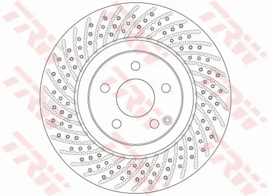 Bremsscheibe Vorderachse TRW DF6433S Bild Bremsscheibe Vorderachse TRW DF6433S