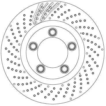 Bremsscheibe Vorderachse links TRW DF6542S Bild Bremsscheibe Vorderachse links TRW DF6542S