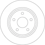 Bremsscheibe Hinterachse TRW DF6556