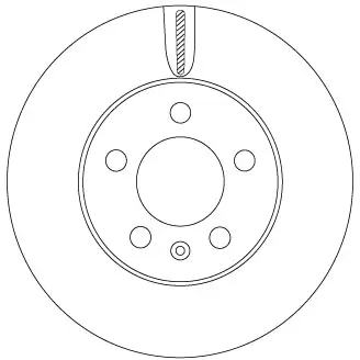 Bremsscheibe Vorderachse TRW DF6584 Bild Bremsscheibe Vorderachse TRW DF6584