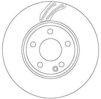 Bremsscheibe Vorderachse TRW DF6591 Bild Bremsscheibe Vorderachse TRW DF6591
