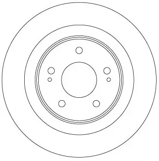 Bremsscheibe Hinterachse TRW DF6598 Bild Bremsscheibe Hinterachse TRW DF6598
