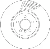 Bremsscheibe Vorderachse links TRW DF6613S