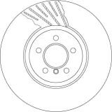 Bremsscheibe Vorderachse rechts TRW DF6614S