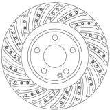 Bremsscheibe Vorderachse TRW DF6633S