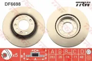 Bremsscheibe Vorderachse TRW DF6698