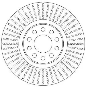 Bremsscheibe Vorderachse TRW DF6742S Bild Bremsscheibe Vorderachse TRW DF6742S