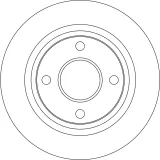 Bremsscheibe Hinterachse TRW DF6759