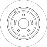 Bremsscheibe Hinterachse TRW DF6814