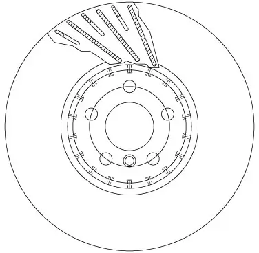 Bremsscheibe Vorderachse rechts TRW DF6891S Bild Bremsscheibe Vorderachse rechts TRW DF6891S