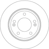 Bremsscheibe Hinterachse TRW DF6937