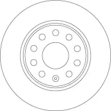 Bremsscheibe Hinterachse TRW DF6952