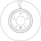 Bremsscheibe Vorderachse TRW DF6954S