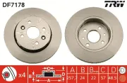 Bremsscheibe Vorderachse TRW DF7178