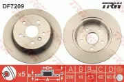 Bremsscheibe Hinterachse TRW DF7209