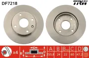 Bremsscheibe Vorderachse TRW DF7218