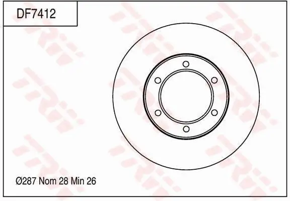 Bremsscheibe Vorderachse TRW DF7412