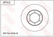Bremsscheibe Vorderachse TRW DF7412