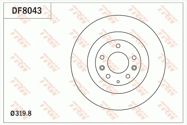 Bremsscheibe Vorderachse TRW DF8043