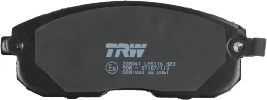 Bremsbelagsatz, Scheibenbremse Vorderachse TRW GDB1003 Bild Bremsbelagsatz, Scheibenbremse Vorderachse TRW GDB1003