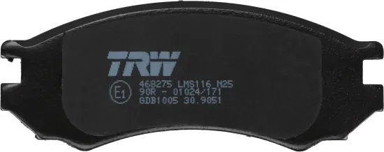 Bremsbelagsatz, Scheibenbremse Vorderachse TRW GDB1005 Bild Bremsbelagsatz, Scheibenbremse Vorderachse TRW GDB1005