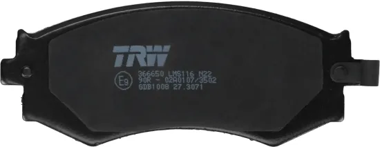 Bremsbelagsatz, Scheibenbremse Vorderachse TRW GDB1008 Bild Bremsbelagsatz, Scheibenbremse Vorderachse TRW GDB1008