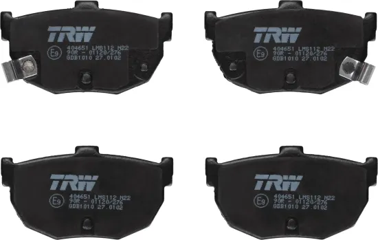 Bremsbelagsatz, Scheibenbremse Hinterachse TRW GDB1010 Bild Bremsbelagsatz, Scheibenbremse Hinterachse TRW GDB1010