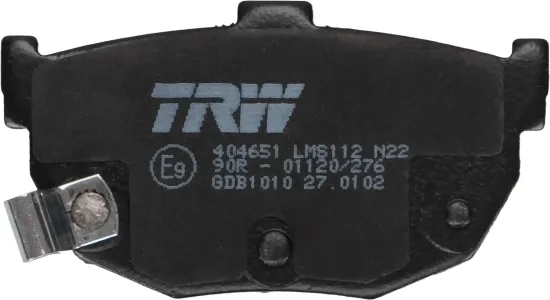 Bremsbelagsatz, Scheibenbremse Hinterachse TRW GDB1010 Bild Bremsbelagsatz, Scheibenbremse Hinterachse TRW GDB1010