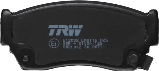 Bremsbelagsatz, Scheibenbremse Vorderachse TRW GDB1012 Bild Bremsbelagsatz, Scheibenbremse Vorderachse TRW GDB1012