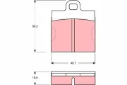 Bremsbelagsatz, Scheibenbremse Vorderachse TRW GDB103
