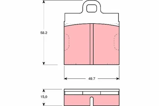 Bremsbelagsatz, Scheibenbremse Vorderachse TRW GDB103 Bild Bremsbelagsatz, Scheibenbremse Vorderachse TRW GDB103