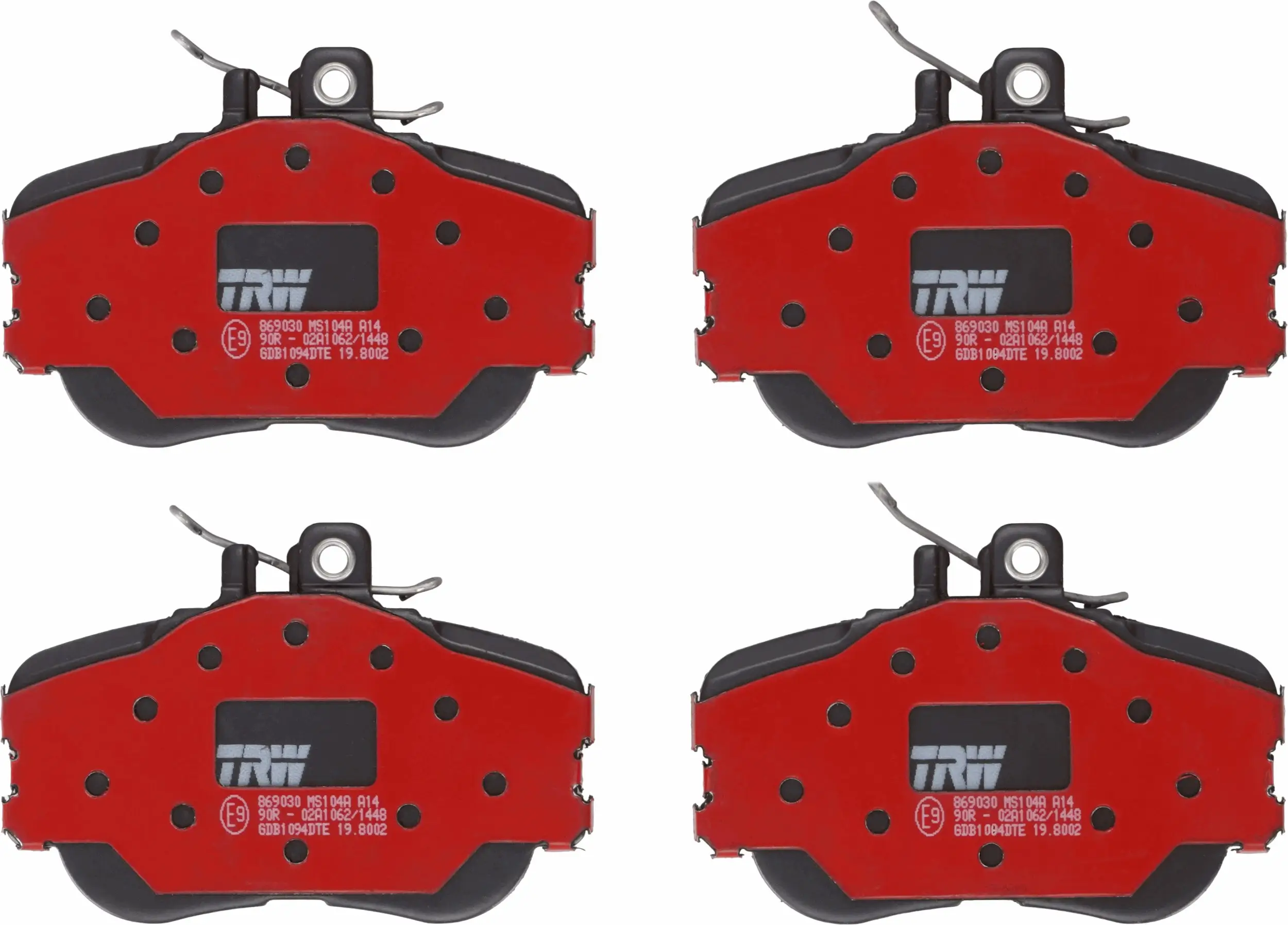 Bremsbelagsatz, Scheibenbremse Vorderachse TRW GDB1094DTE